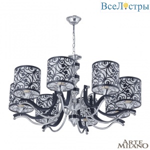 Подвесная люстра Arte Milano Florentia-4957 304957/8 Bk/Ni