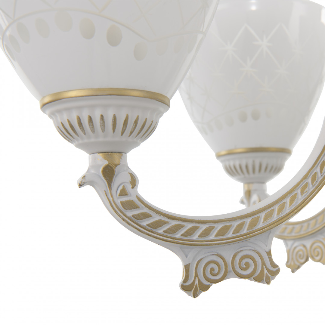 подвесная люстра arte milano 343837/6 wt+g