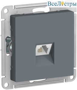 Розетка телефонная RJ11 Systeme Electric AtlasDesign Грифель ATN000781