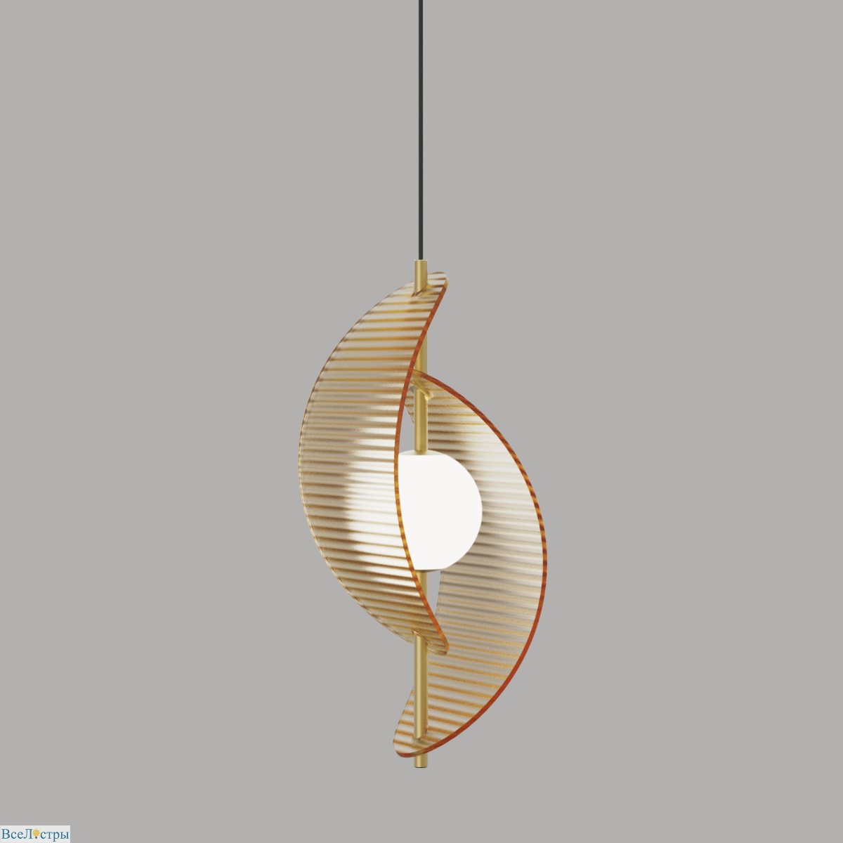 подвесной светильник delight collection md24030035-1a brass/amber
