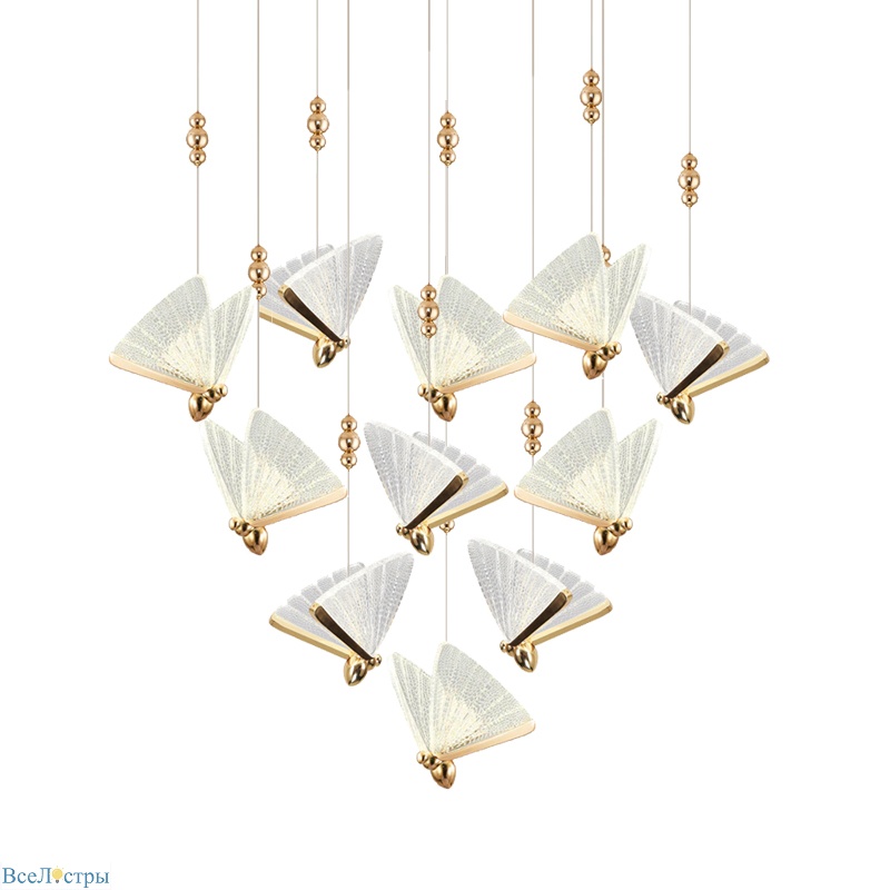 подвесной светильник delight collection butterfly om8201008-11 rose gold