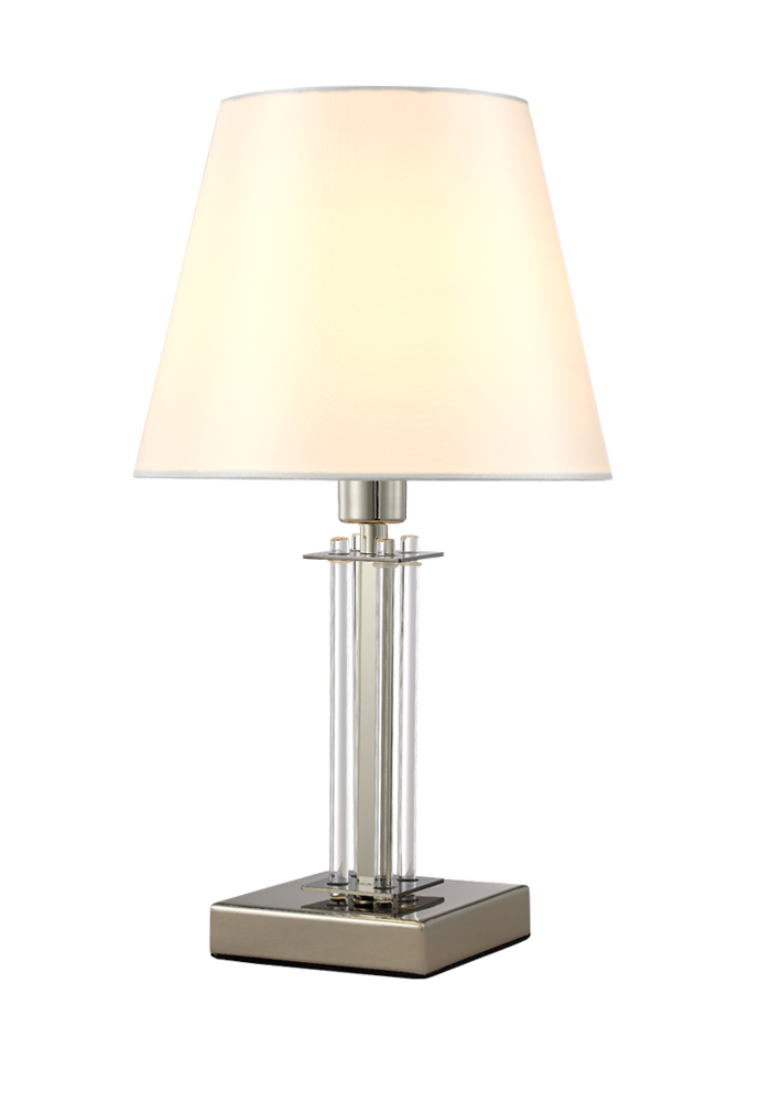 настольная лампа crystal lux nicolas nicolas lg1 nickel/white