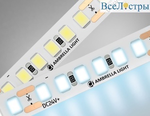 Светодиодная лента Ambrella Light LED Strip 24В 2835 14,4Вт/м 6500K 5м IP20 GS3203