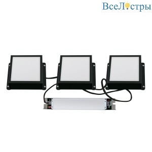 Встраиваемый светильник Uniel ULP-1010-20W/4000K IP54 GRILYATO OPAL BLACK KIT03 UL-00012836