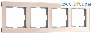 Рамка на 4 поста Werkel Acrylic айвори 4690389190551 W0042743 a062134