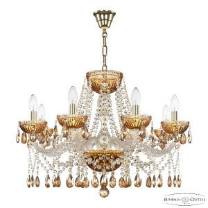 Подвесная люстра Bohemia Ivele Crystal 5413/8/240 G Amber/M-1G K721