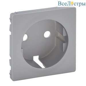 Лицевая панель Legrand Valena Life розетки с/з алюминий 755202