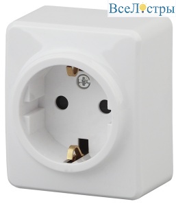 Розетка 2P+E Schuko со шторками Эра 11-2204-01 Б0020688