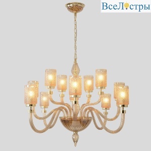 Подвесная люстра Crystal Lux SILVESTRO SP12 AMBER