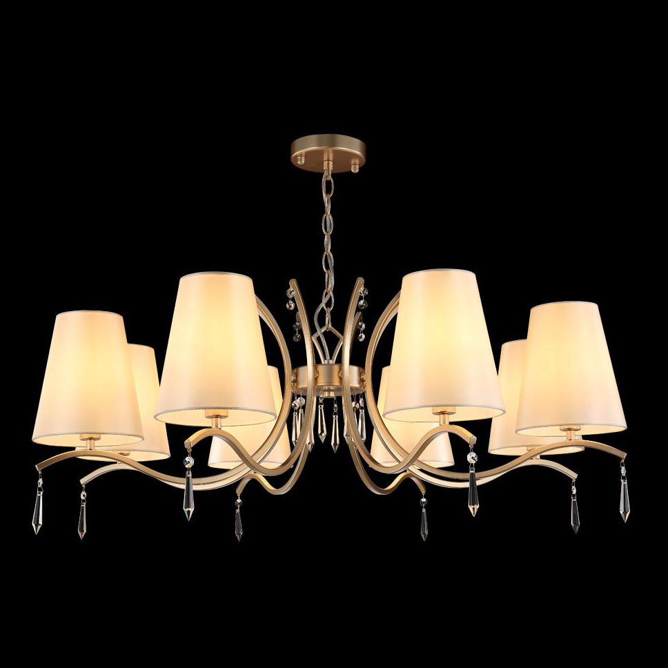 подвесная люстра crystal lux renata sp8 gold