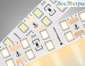 Светодиодная лента двухрядная Ambrella Light LED Strip 24В 2835 20Вт/м 3000K 5м IP20 GS3601