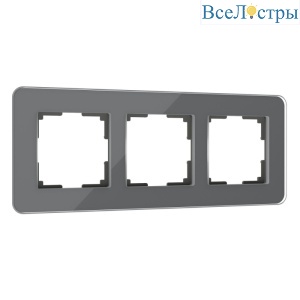 Рамка из стекла на 3 поста Werkel Elite графит 4690389180774 W0032440