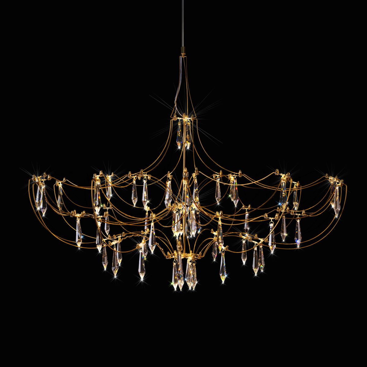 подвесная люстра loft it mira 10589/900 gold asfour