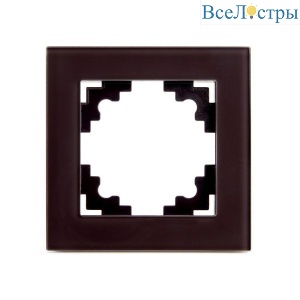 Рамка 1-постовая Stekker Катрин шоколад GFR00-7001-04 39535