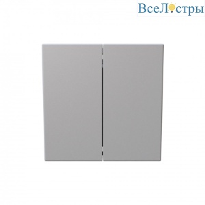 Выключатель двухклавишный 10A 250V с накладкой, цвет Белый матовый (soft touch) Jasmart FD3023PWM