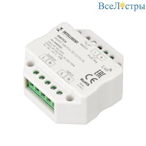 Релейный модуль Arlight SMART-SWITCH-701-72-PS-IN (230V, 1x3A, 2.4G) 025039(2)
