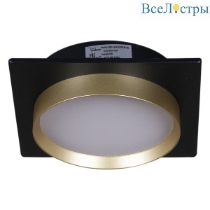Встраиваемый светильник Reluce 53005-9.0-001LD GX53 BK+GD