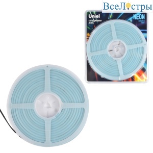 Светодиодная лента Uniel ULS-N01-2835-120LED/m-6mm-IP67-DC12V-9W/m-5M-LIGHTBLUE блистер