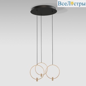 Подвесная люстра Eurosvet Layla 50257/3 LED черный/ латунь a065629