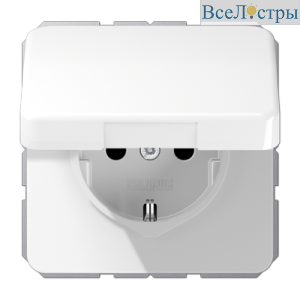 Розетка штепсельная Schuko Jung CD1520BFKLWW