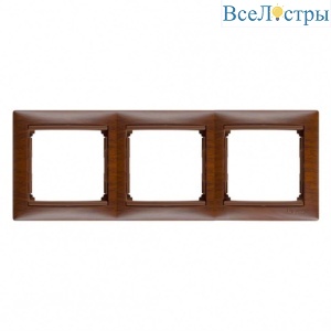 Рамка 3-постовая Legrand Valena тонированное дерево 770313