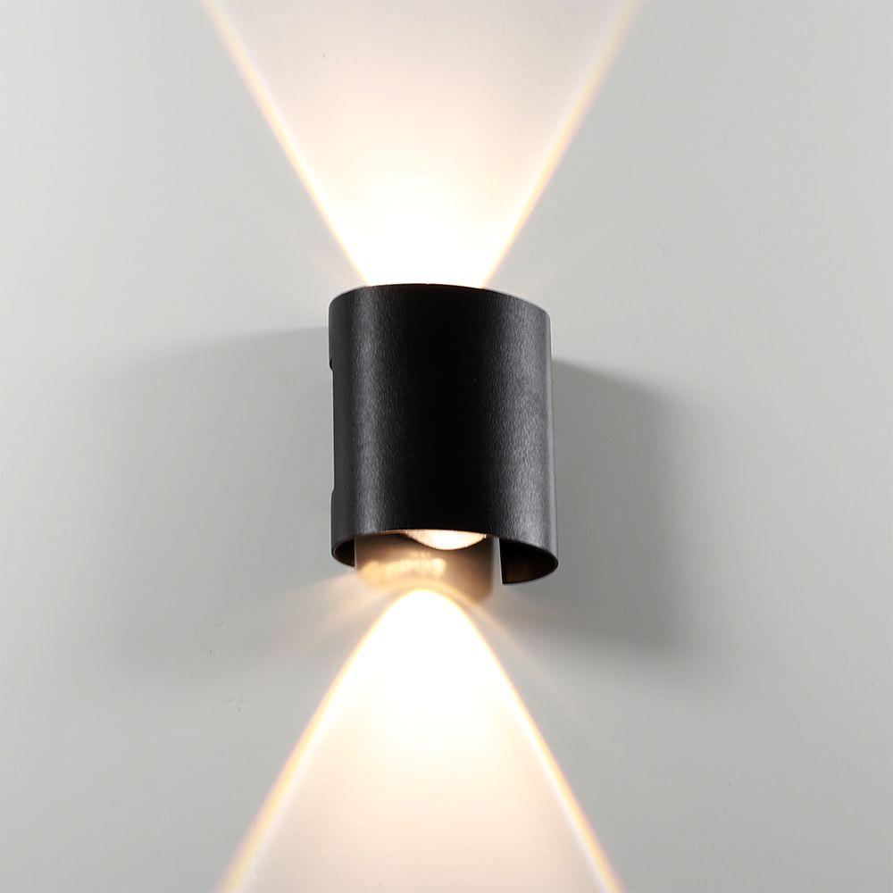 уличный настенный светодиодный светильник arte lamp bosto a3122al-2bk