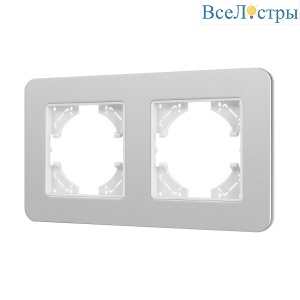 Рамка на 2 поста алюминиевая Arlight FRM-AKIRY-SFAL-2-SR 049737