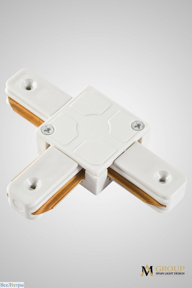 трековый однофазный t-образный соединитель am group am174 wh