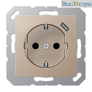Розетка 2K+З USB Typ C Jung A1520-18CCH
