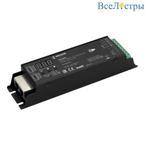 Декодер Arlight SMART-DMX512-304-83-RDM-SUF Black (12-48V, 4x8A, RJ-45) 028444(1)