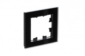 Рамка 1-постовая Systeme Electric AtlasDesign Nature, стекло черный ATN321001