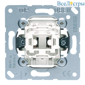 Механизм переключателя 1-клавишного 10A скрытый монтаж Jung 501U