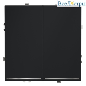 Проходной переключатель двухклавишный с подсветкой Voltum S70 VLS020407