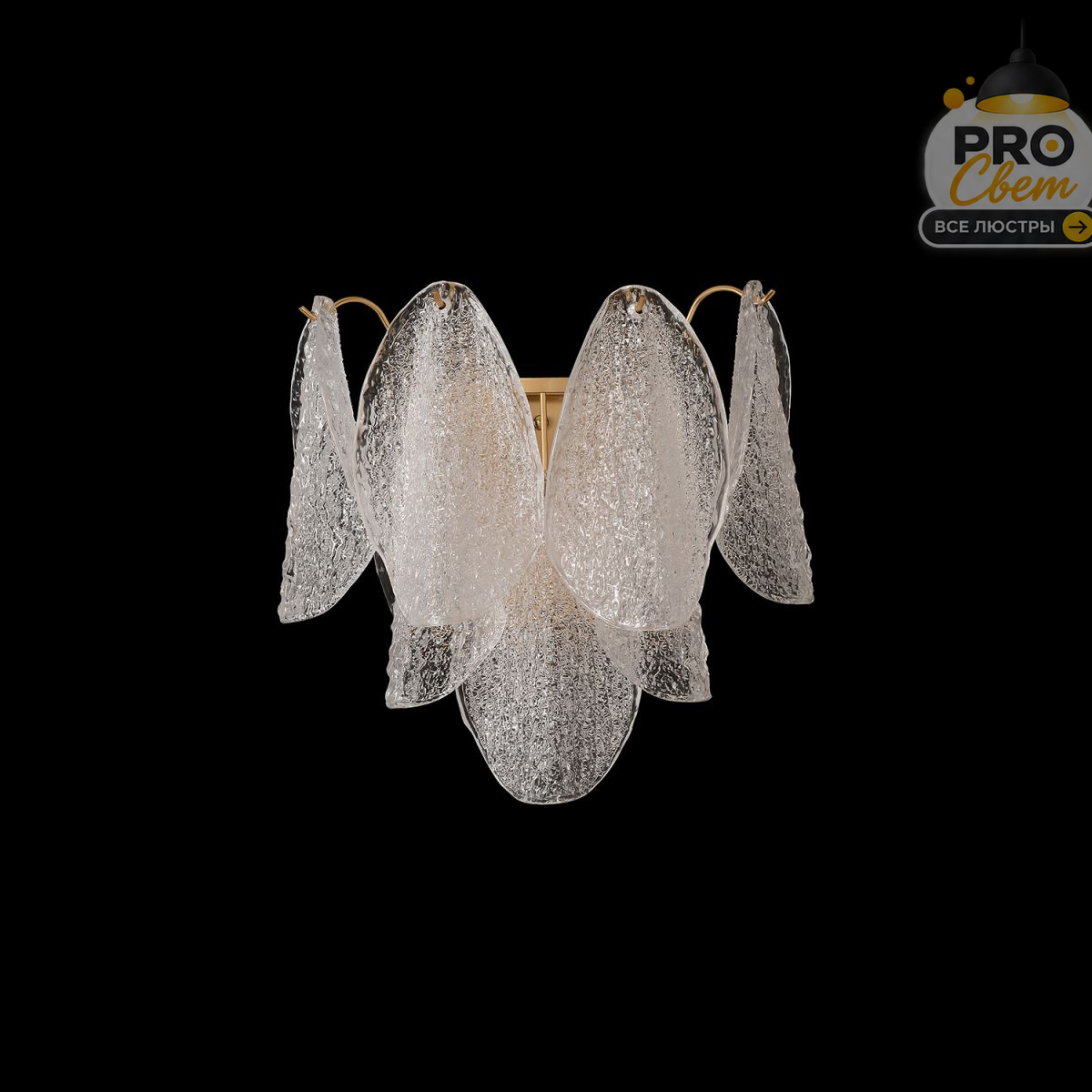 настенный светильник crystal lux emilia ap2 brass