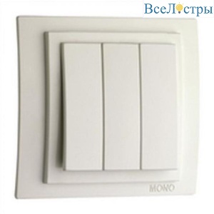 Выключатель Mono Electric Despina/ Larissa трехклавишный слоновая кость 500-000122-114