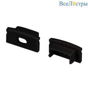 Заглушка с отверстием Arlight Line-1708 Black 040315