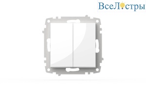 Выключатель двухклавишный ELBI Zena Vega 609-015600-202