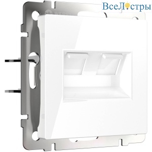 Розетка двойная Ethernet RJ-45 Werkel белый W1181101 4690389155376