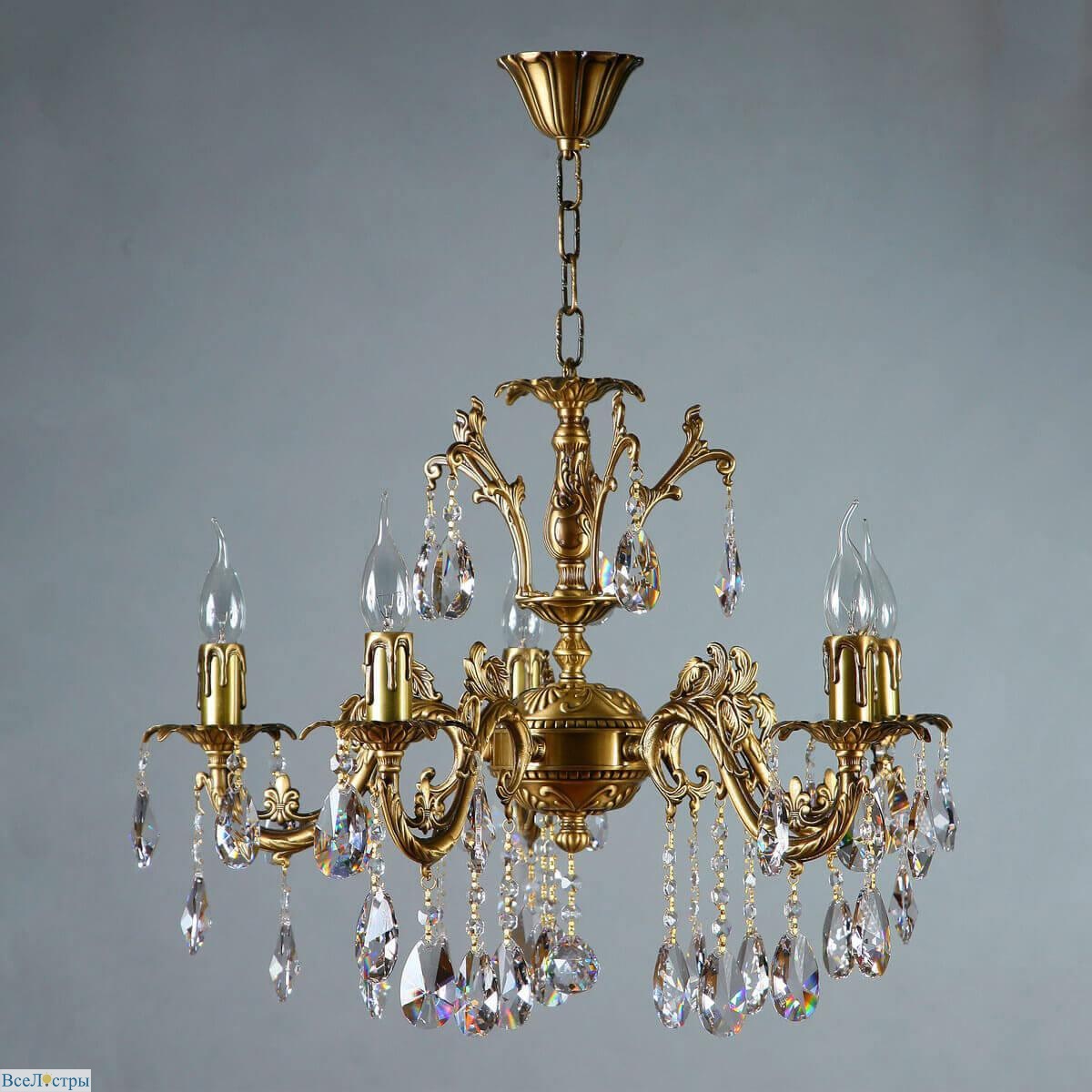 подвесная люстра ambiente granada 2118/5 ab tear drop