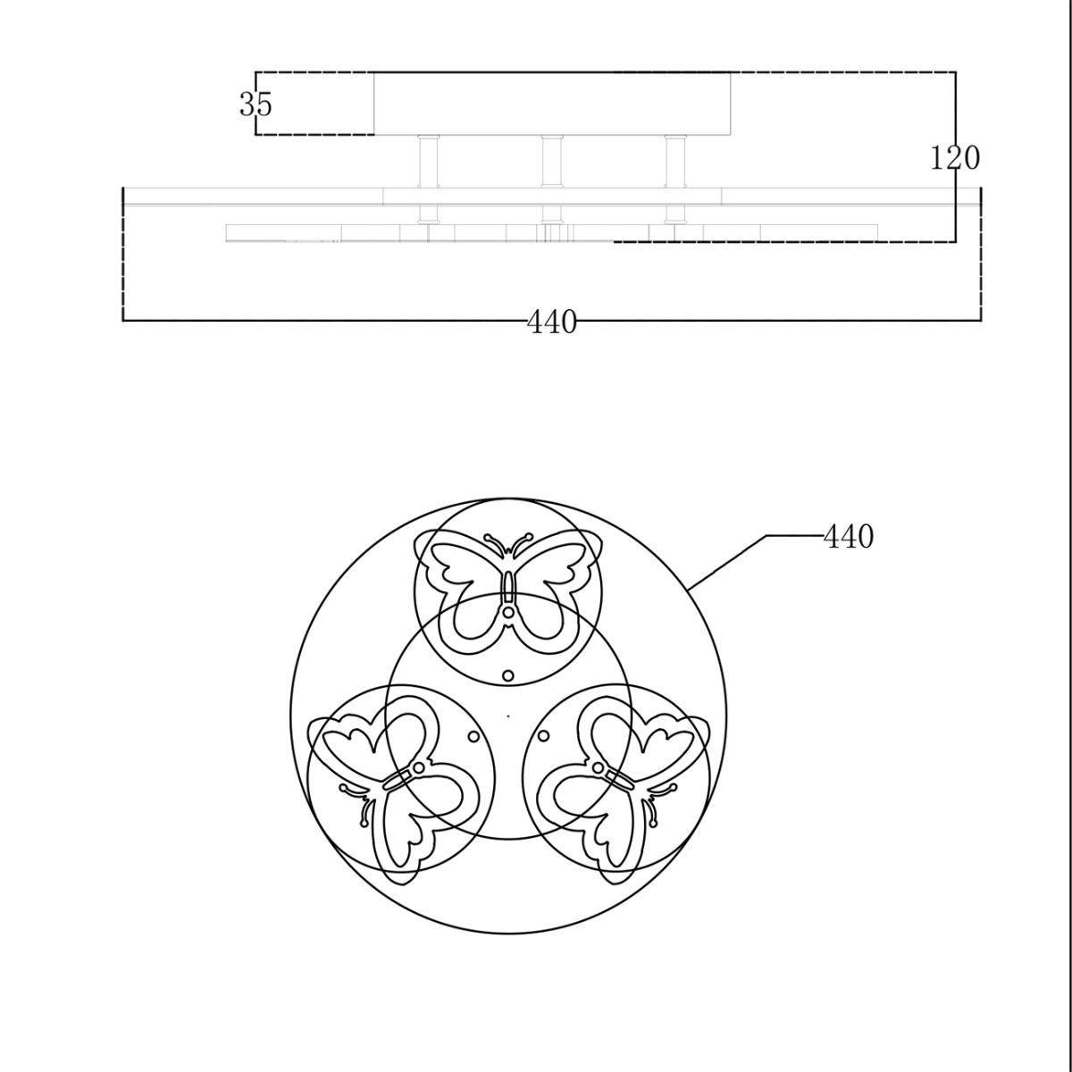 потолочный светильник escada butterfly 10272/6led