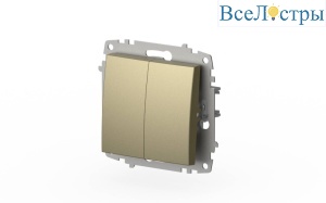 Выключатель двухклавишный ELBI Zena Vega 609-011400-202