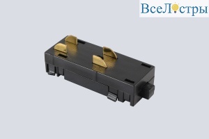 Соединитель питания прямой для накладного шинопровода 220V Crystal Lux CLT 0.205 03 BL