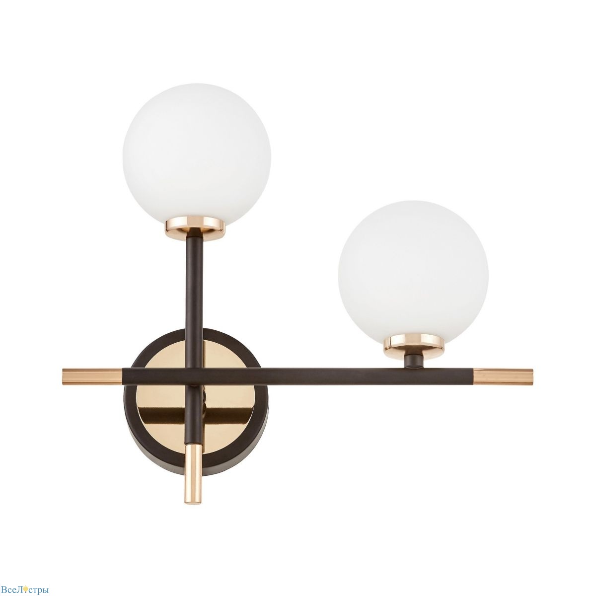 бра lumina deco marsiada ldw 6033n-2 rt bk+fgd
