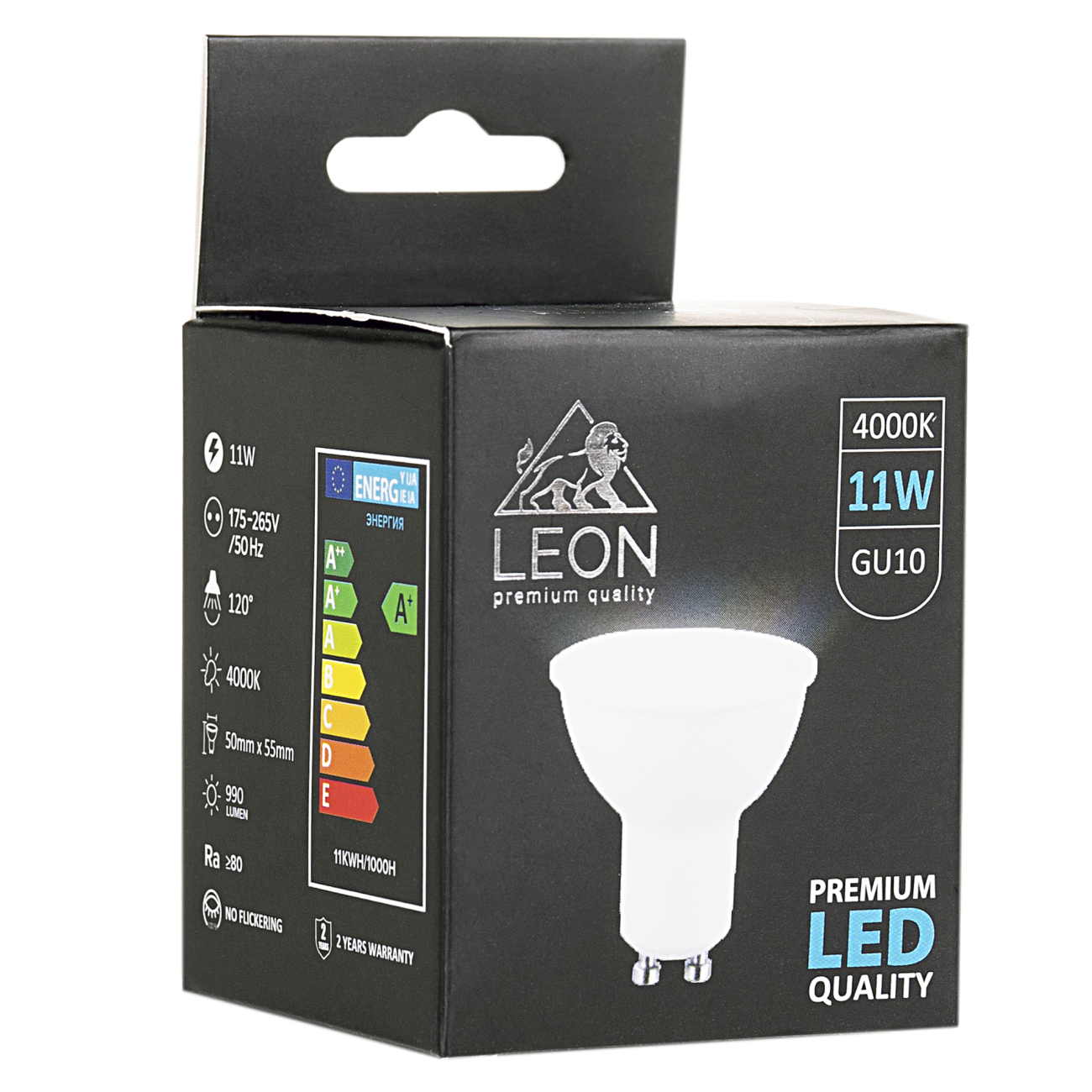 светодиодная лампа leon le-gu10-11w-4000k