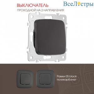 Выключатель одноклавишный проходной Arte Milano 205.32-1.black