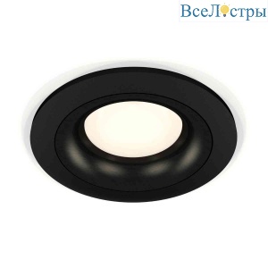Комплект встраиваемого светильника Ambrella light Techno Spot XC7622002 SBK/PBK черный песок/черный полированный (C7622, N7011)