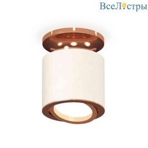 Комплект накладного светильника Ambrella light Techno Spot XS7401140 SWH/PPG белый песок/золото розовое полированное (N7930, C7401, N7005)