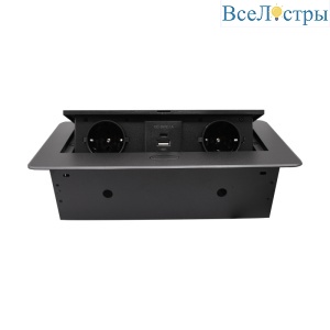 Блок розеток MX-226 (J-0) (2 секции полуавтомат 1 USB + 1 type C с кабелем питания) Mebax 00-00002880