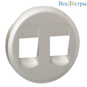 Лицевая панель Legrand Celiane розетки акустической двойной титановая 068512
