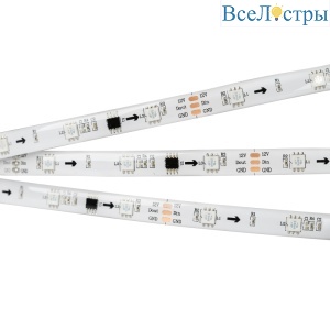 Светодиодная лента герметичная Arlight SPI-SE-B30-10mm 12V RGB-PX3 (7.2W/m, IP65, 5060, 5m) 026369(2)
